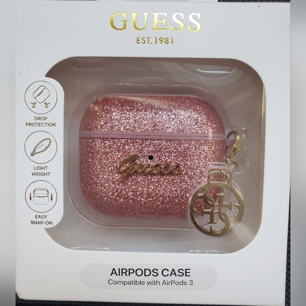 GUESS AIRPODS CASE Pink (compatible with AirPods 3)